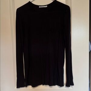 T Alexander Wang black Long Sleeve pocket tee Top